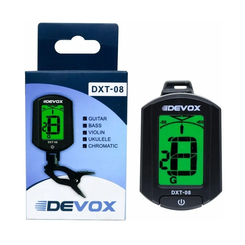Afinador Cromático Devox DXT-08 Clip