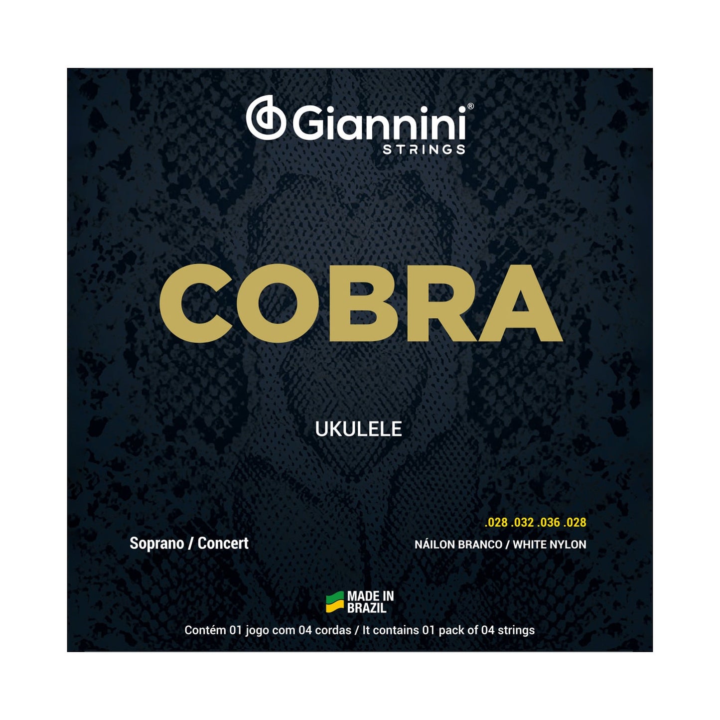 Encordoamento para Ukulele Giannini Cobra GEUKSC Concert/Soprano
