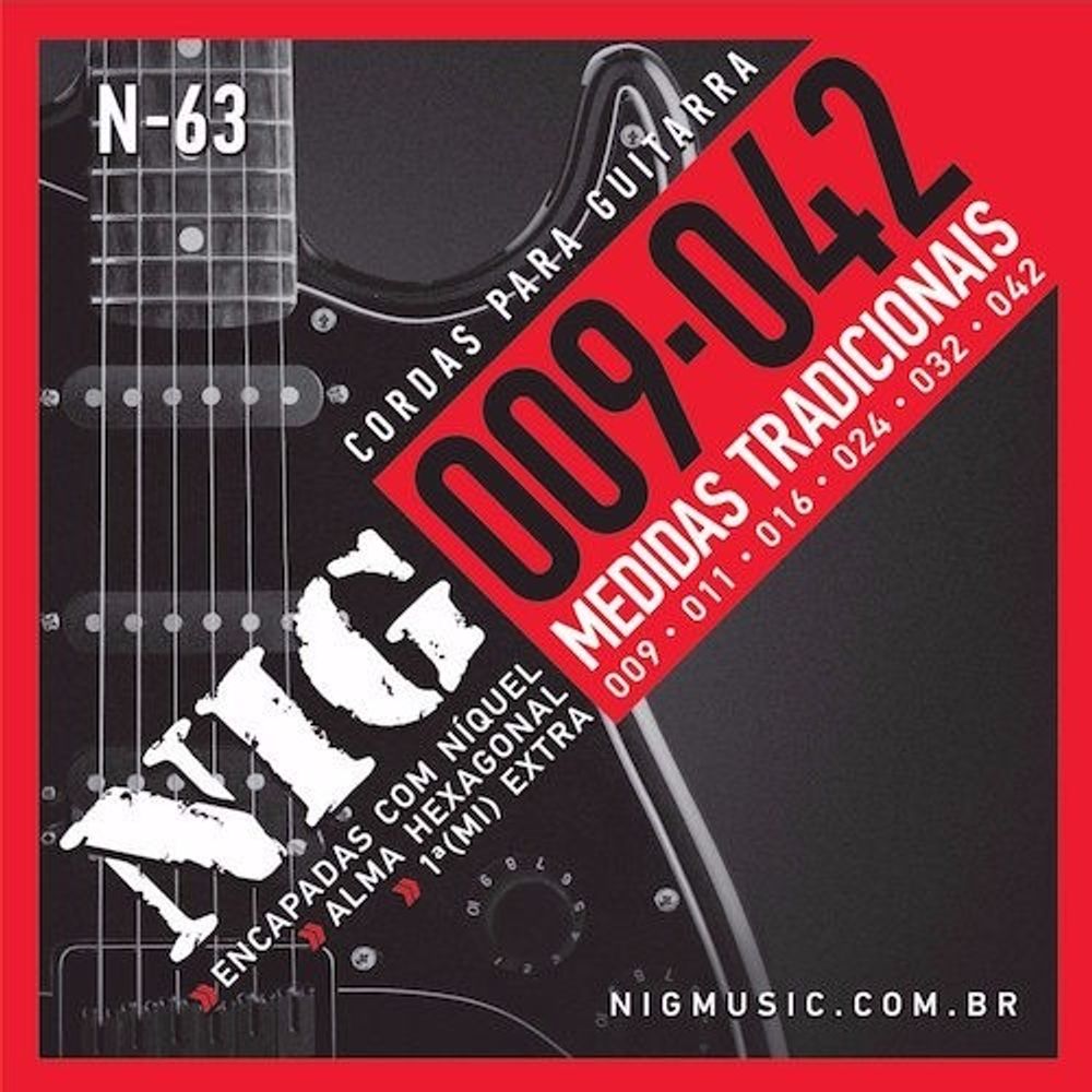 Encordoamento NIG Guitarra 009 N63 Revestida