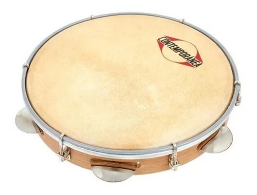 Pandeiro Contemporânea Light 20LT 10" Madeira com Pele de Couro