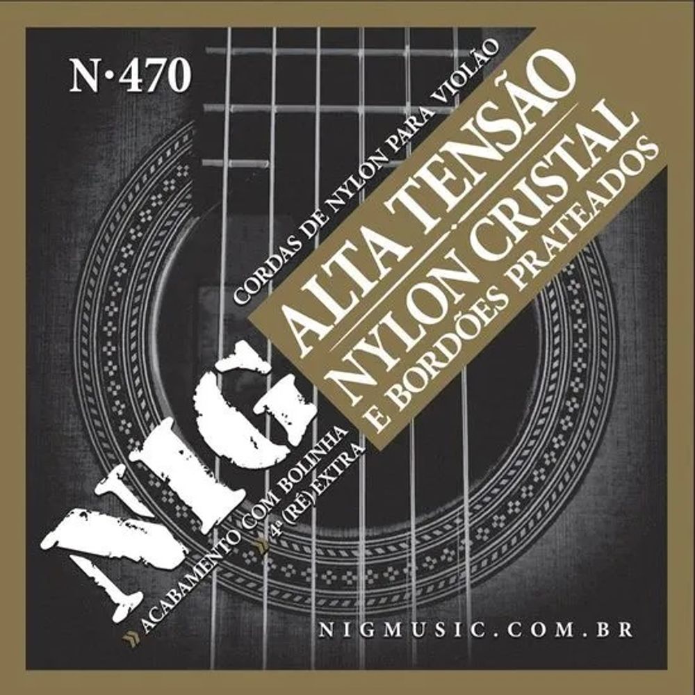 Encordoamento NIG Violão Náilon N470 Tensão Alta