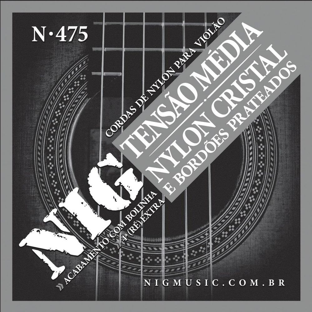 Encordoamento NIG Violão Náilon N475 Tensão Média