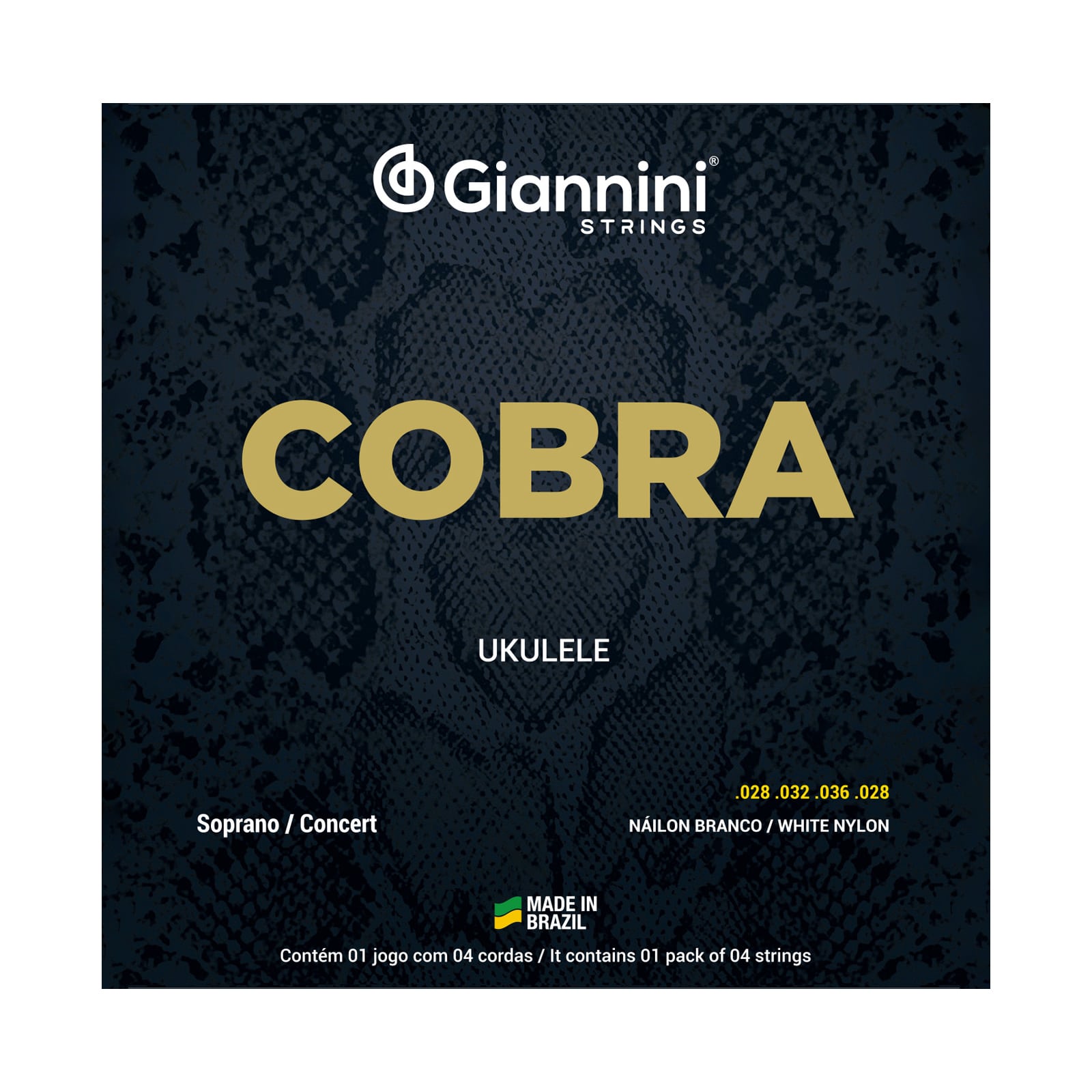 Encordoamento para Ukulele Giannini Cobra GEUKSC Concert/Soprano